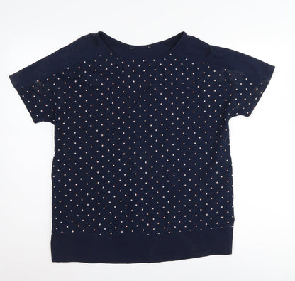 Womens UK Size 12 Marks and Spencer Blue Jersey T-Shirt