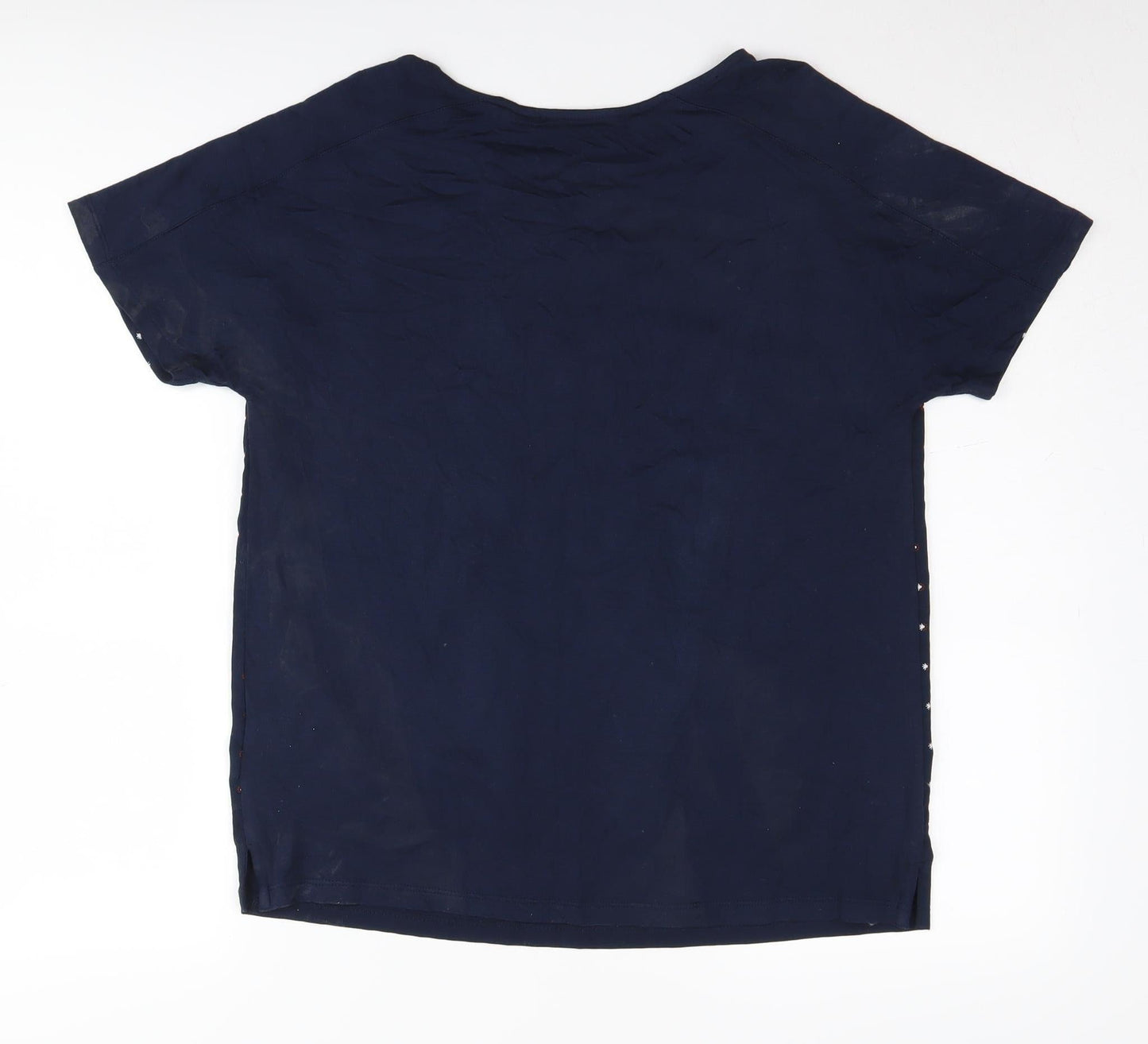 Womens UK Size 12 Marks and Spencer Blue Jersey T-Shirt