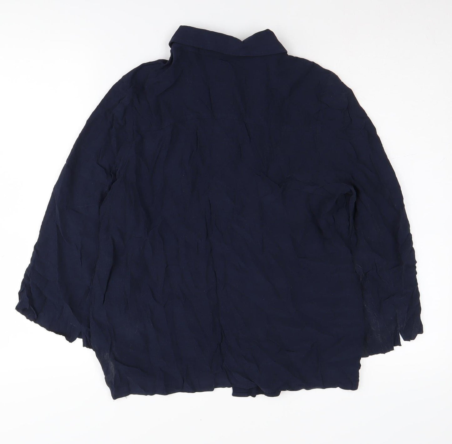 Marks and Spencer Women's Blue Button-Up Shirt 12
