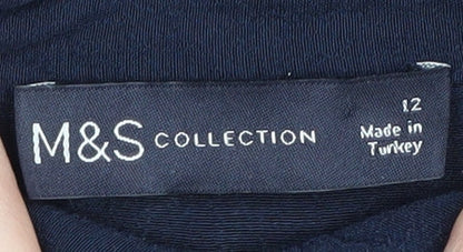 Marks and Spencer Women's Blue Button-Up Shirt 12