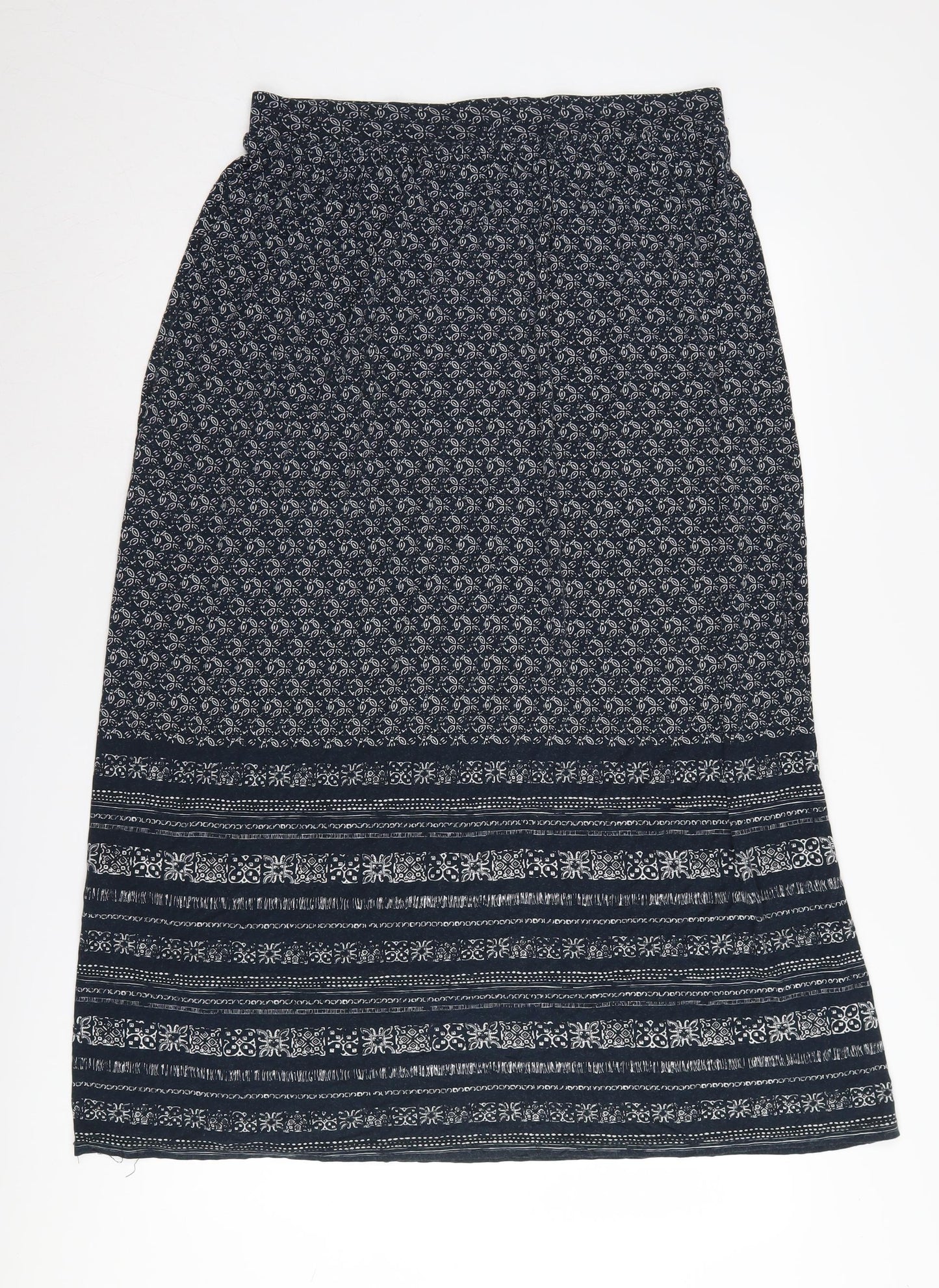 Marks and Spencer Women's Black Geometric Midi Skirt