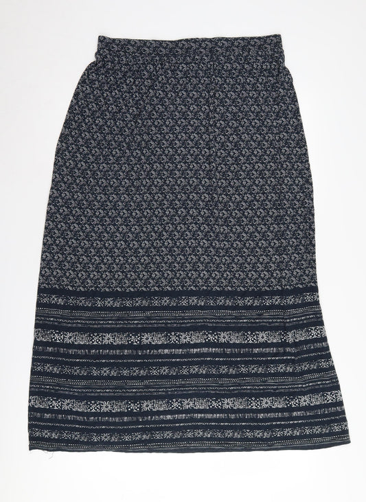 Marks and Spencer Women's Black Geometric Midi Skirt