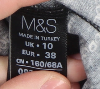 Marks and Spencer Women's Black Geometric Midi Skirt