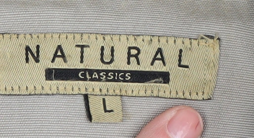 Mens UK Size L NATURAL CLASSICS Beige Windbreaker Coat