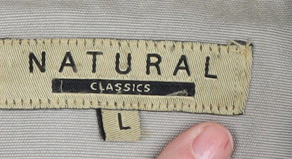 Mens UK Size L NATURAL CLASSICS Beige Windbreaker Coat
