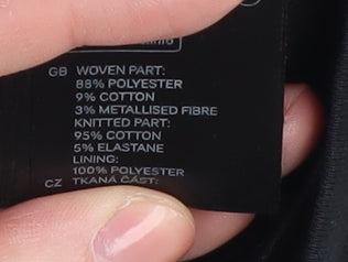 H&M Women's Black Geometric Knit Skirt, Size S