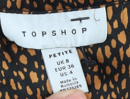Womens UK Size 8 Topshop Multicoloured Basic Blouse