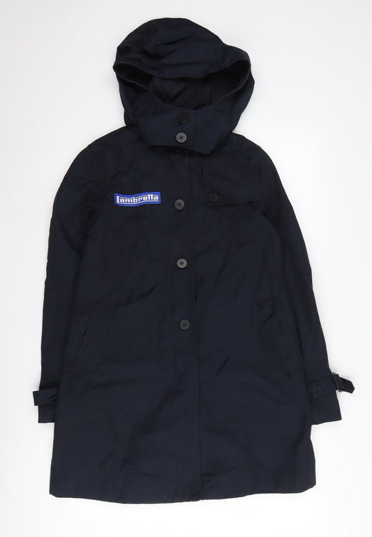 Zara Unisex Black XS Hooded Rain Coat