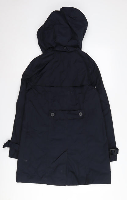 Zara Unisex Black XS Hooded Rain Coat