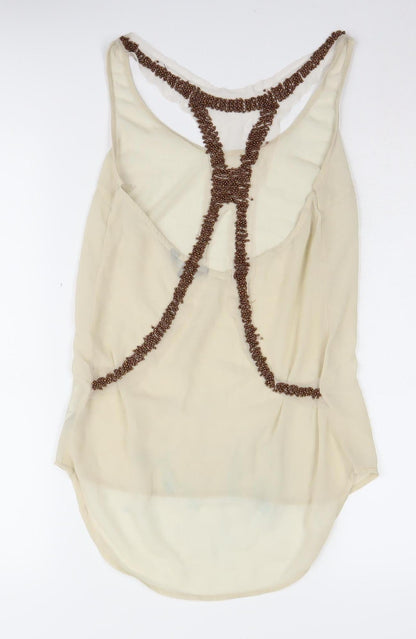 Womens UK Size 6 Marks and Spencer Beige Camisole Tank