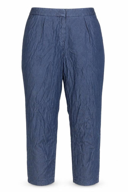 Marks and Spencer Women's Blue Cropped Denim Trousers, Size 8