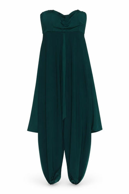 Marks and Spencer Women's Green A-Line Strapless Dress