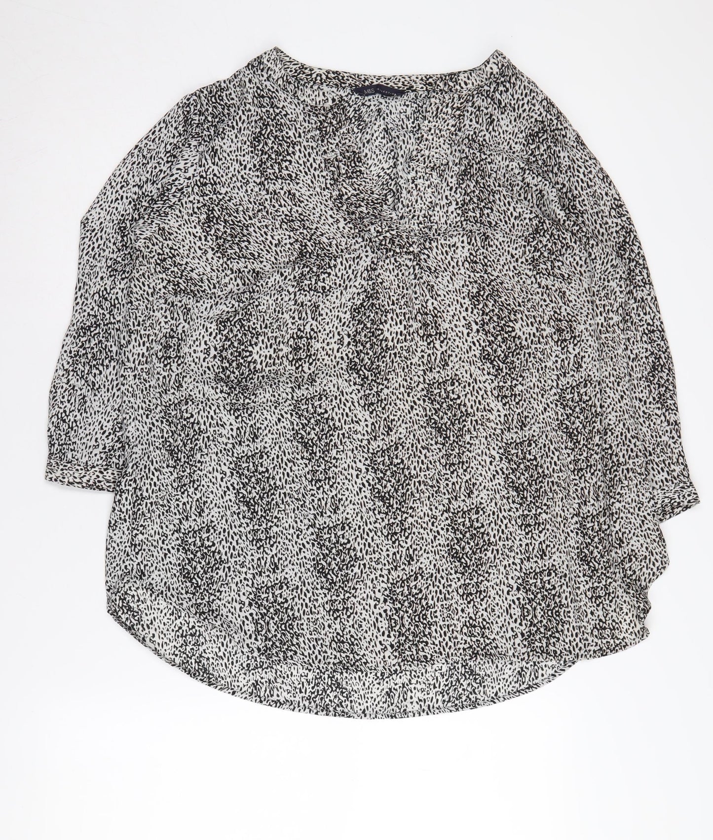 Womens UK Size 18 Marks and Spencer Black Blouse