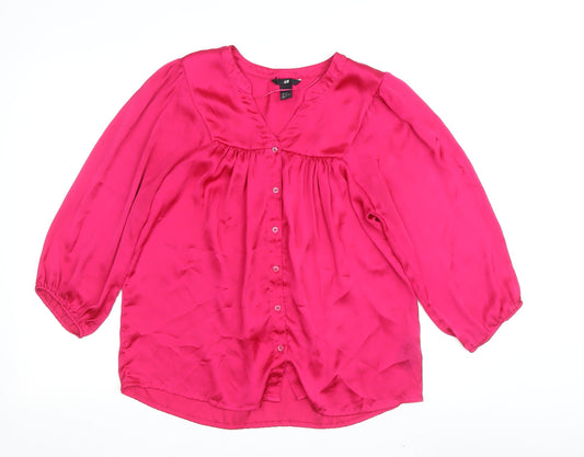 Womens UK Size 8 H&M Pink  Blouse