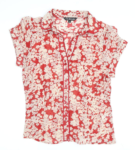 Womens UK Size 12 Ellie Louise Red  Blouse