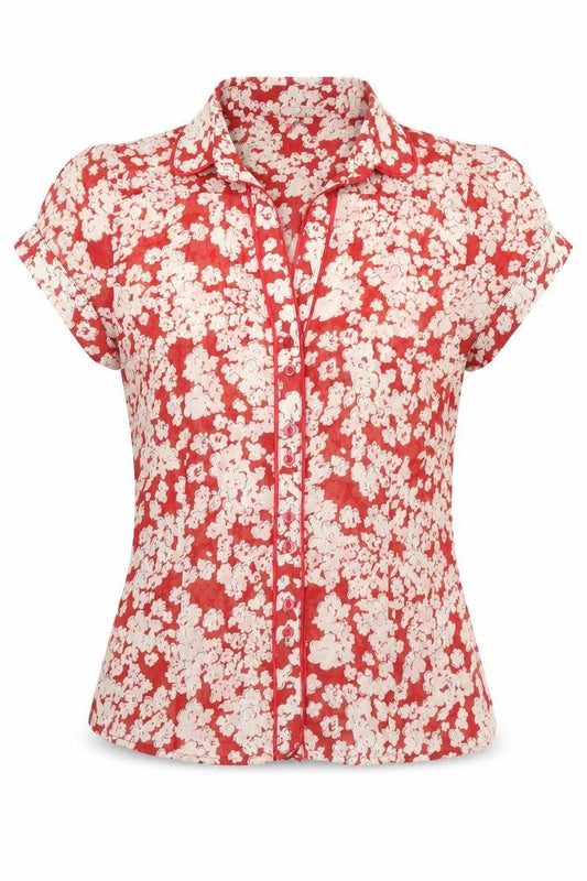 Womens UK Size 12 Ellie Louise Red  Blouse