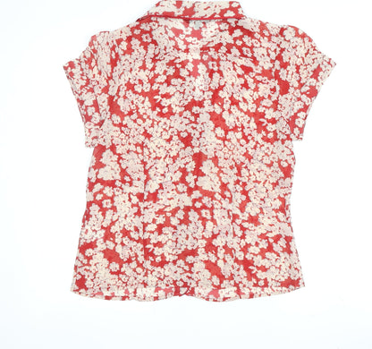 Womens UK Size 12 Ellie Louise Red  Blouse