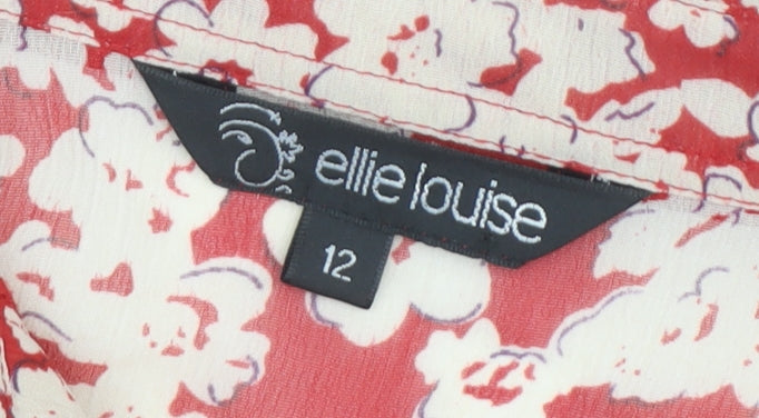 Womens UK Size 12 Ellie Louise Red  Blouse
