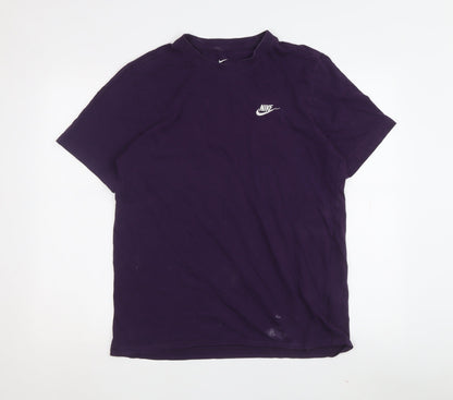 Unisex Adults UK Size M Nike Purple Basic T-Shirt
