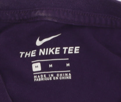 Unisex Adults UK Size M Nike Purple Basic T-Shirt
