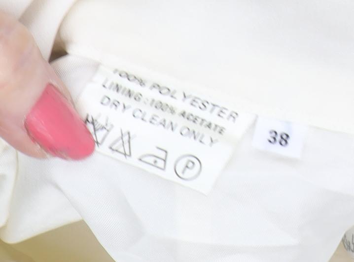 Frank Usher Women's Ivory A-Line Chiffon Midi Skirt Size 10