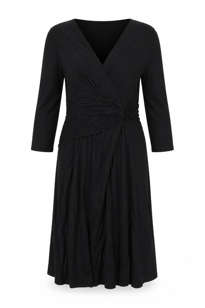 Phase Eight Black Viscose Dress Size 12 Women's