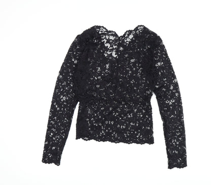 Womens UK Size M Y.A.S Black Lace Blouse
