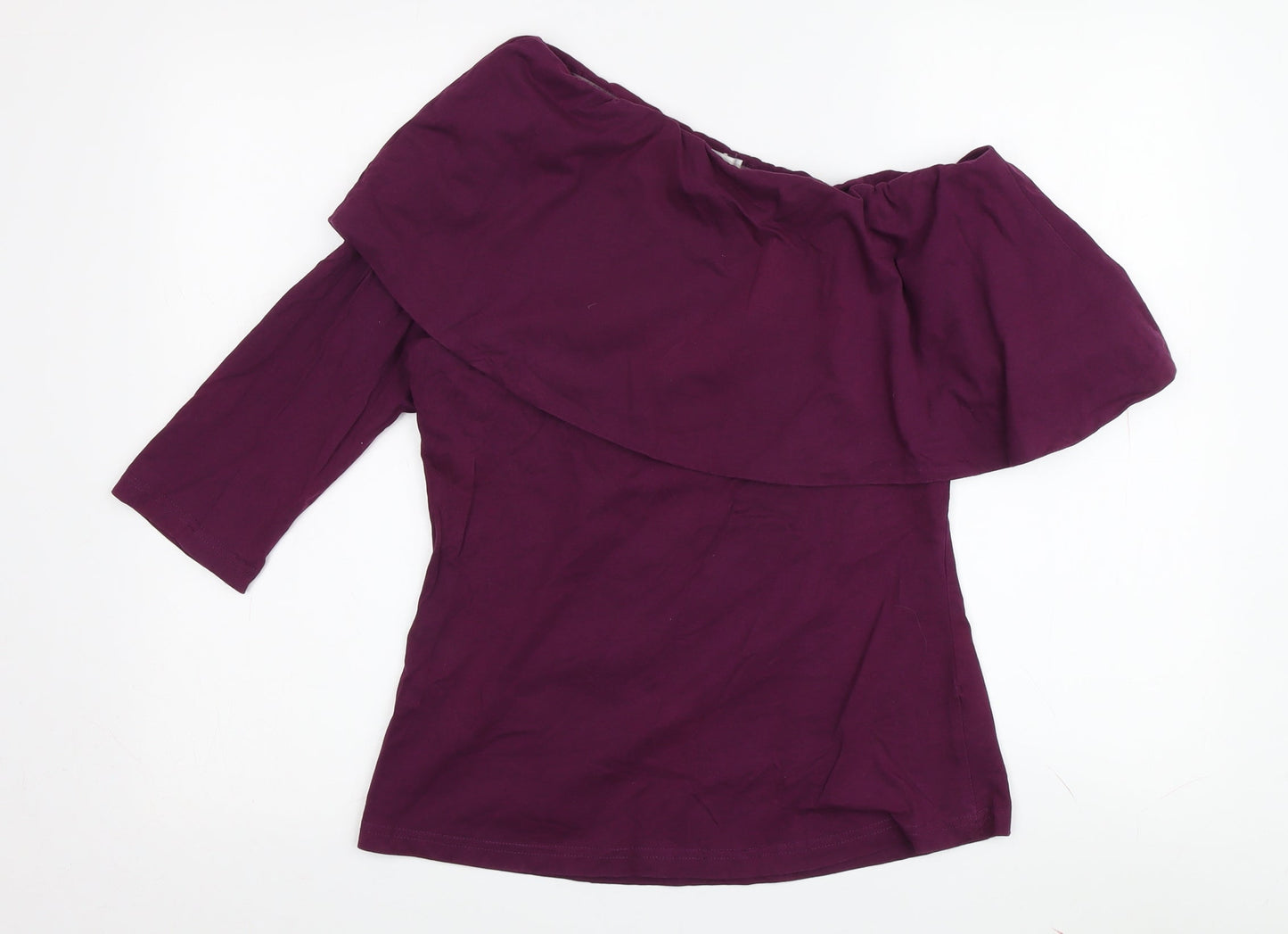 Miss Chase Women's Purple Off-Shoulder Blouse M