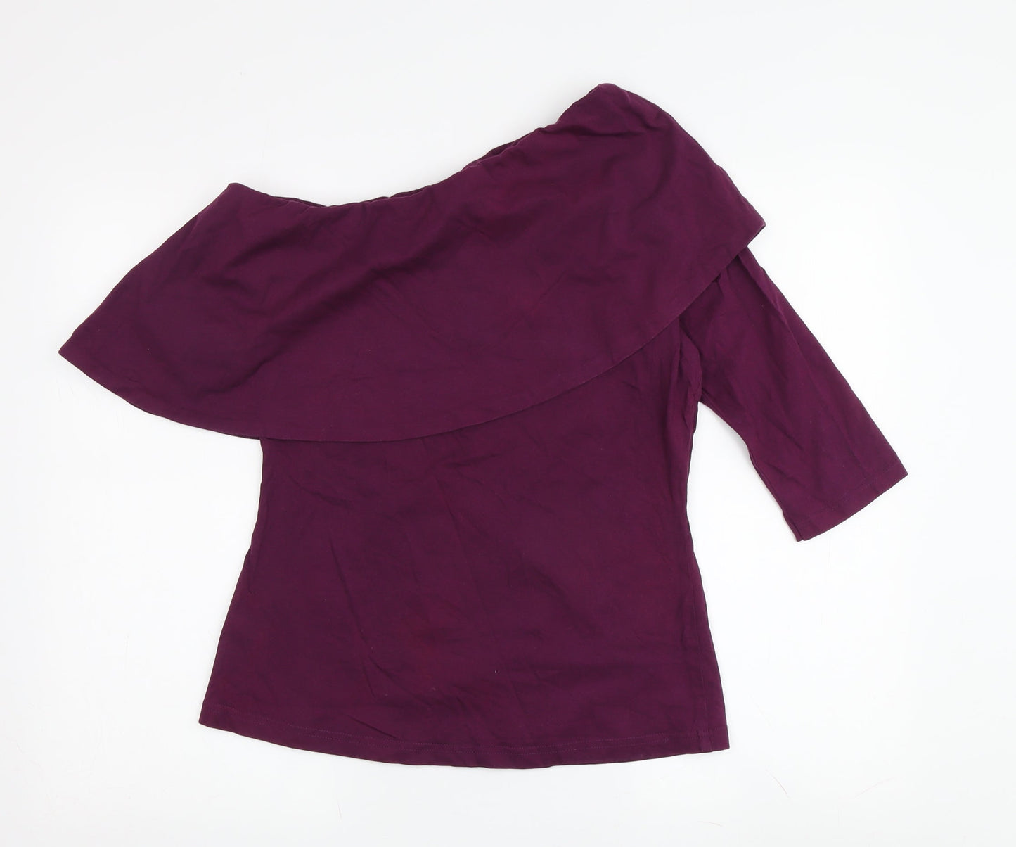 Miss Chase Women's Purple Off-Shoulder Blouse M