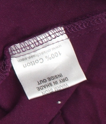 Miss Chase Women's Purple Off-Shoulder Blouse M