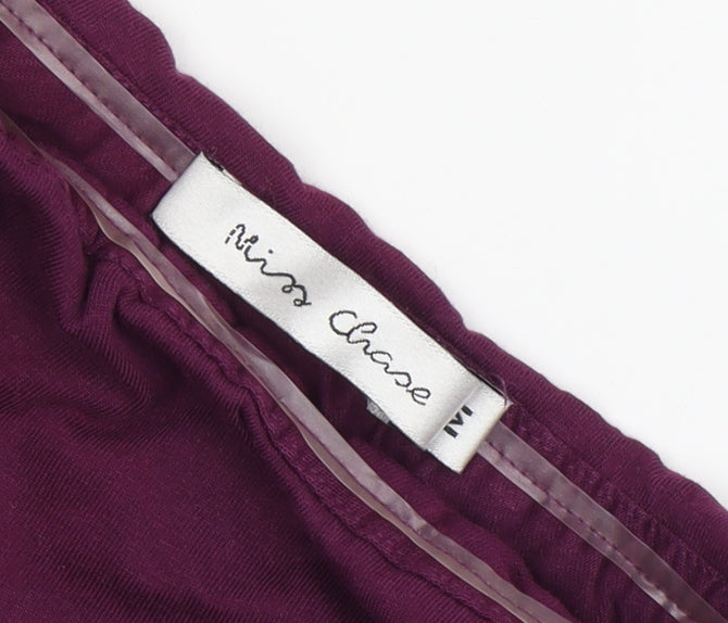 Miss Chase Women's Purple Off-Shoulder Blouse M
