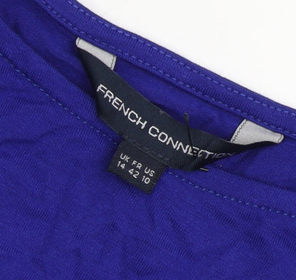 French Connection Women's Blue Sheath Dress Size 14