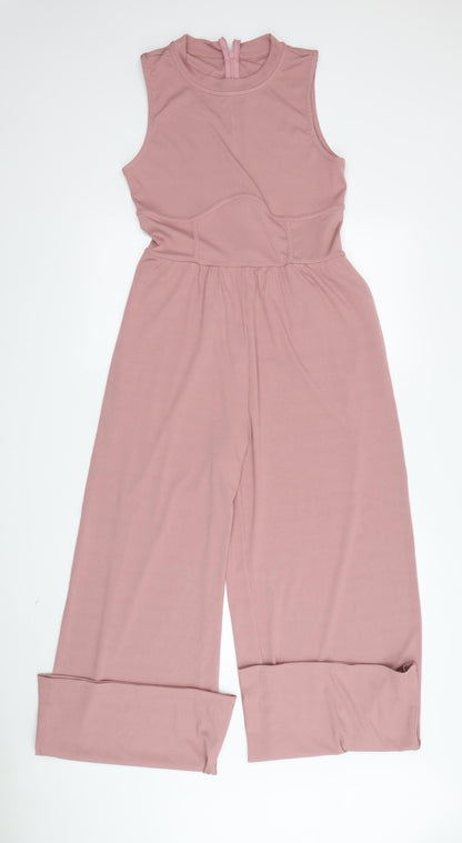 Cider Women’s Pink M Sleeveless Wide-Leg Jumpsuit