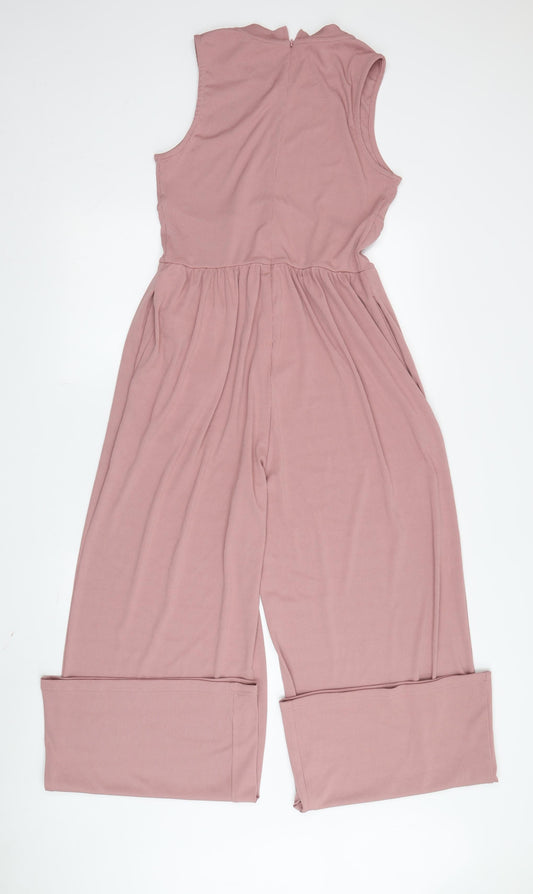 Cider Women’s Pink M Sleeveless Wide-Leg Jumpsuit