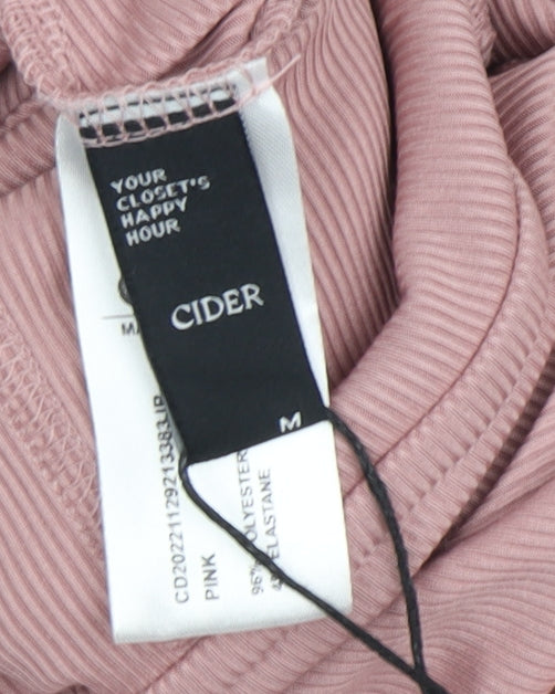 Cider Women’s Pink M Sleeveless Wide-Leg Jumpsuit