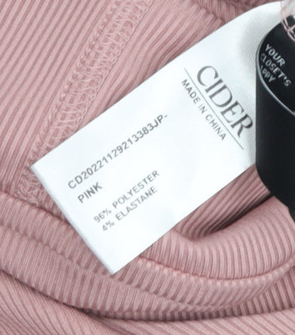 Cider Women’s Pink M Sleeveless Wide-Leg Jumpsuit