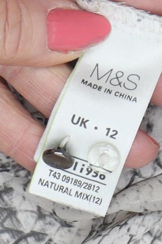 Womens UK Size 12 Marks and Spencer Multicoloured Tunic Blouse