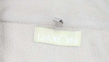 Daxon Women Beige Fleece Jacket M - Autumn Winter Casual