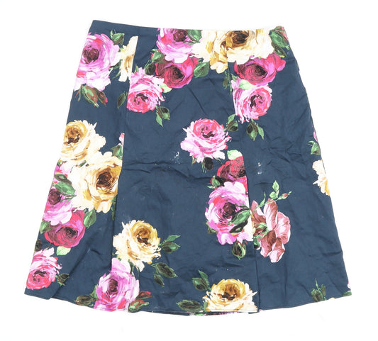 Paraphrase Women's Multicoloured Floral A-Line Skirt, Size M