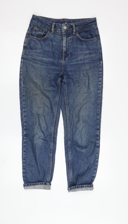 Topshop Women’s Blue Mom Jeans, Size 8, High Rise