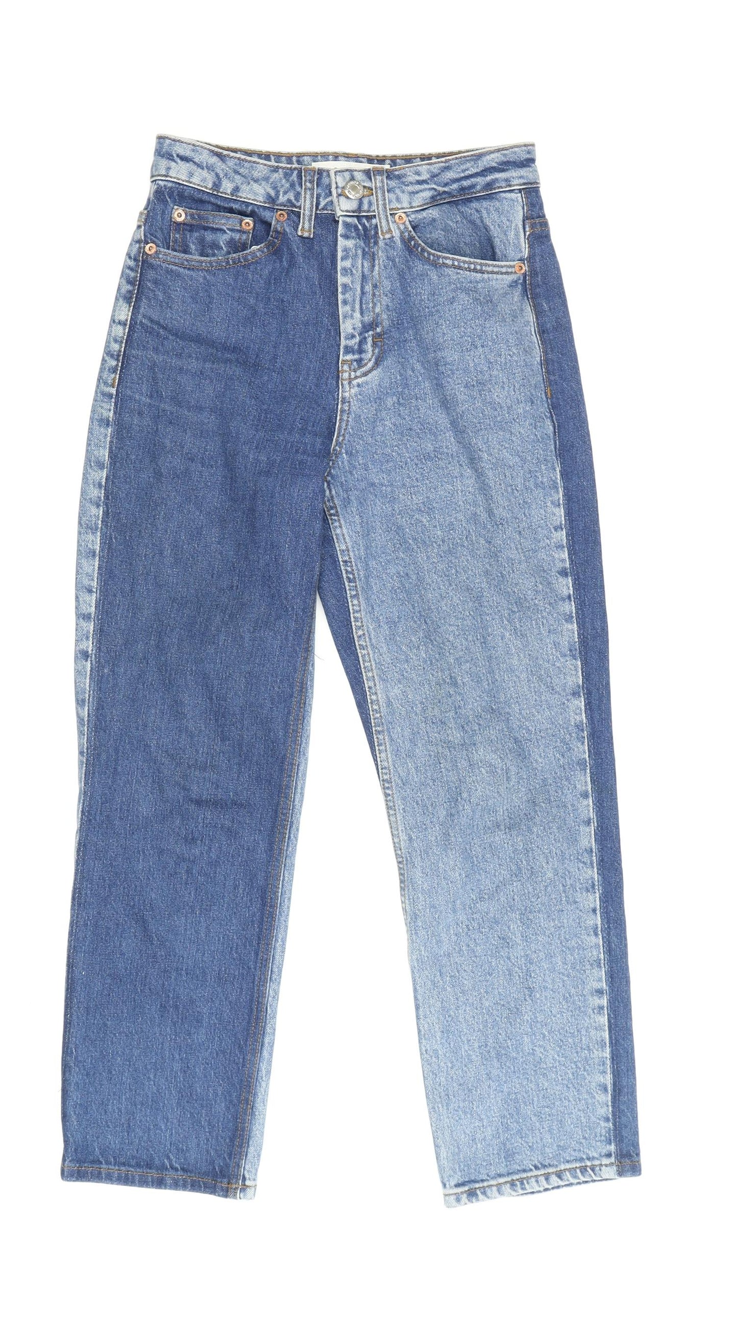Topshop Women's Blue Straight Jeans Size 6