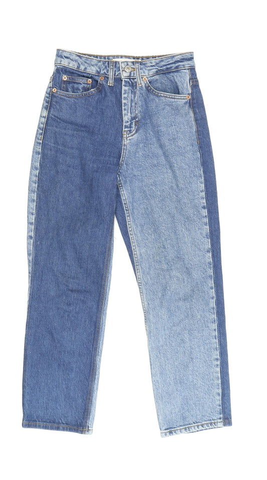Topshop Women's Blue Straight Jeans Size 6