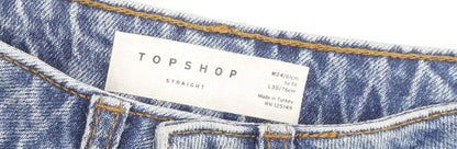 Topshop Women's Blue Straight Jeans Size 6