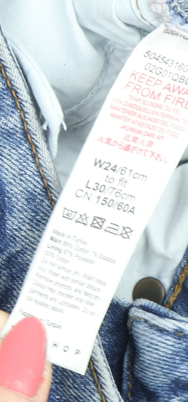 Topshop Women's Blue Straight Jeans Size 6
