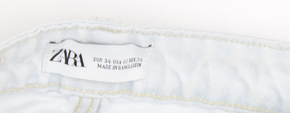 Zara Women's Blue Skinny Jeans - Size 6 - Classic Style