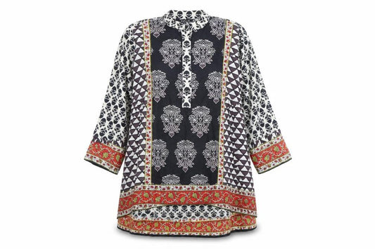 Khaadi Women's Multicolour Geometric Shift Dress Size 10