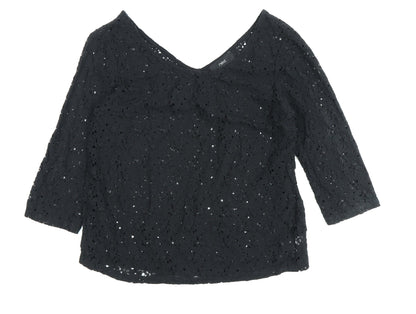 Womens UK Size 14 NEXT Black  Blouse