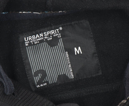 Mens UK Size M Urban Spirit Black Bomber Jacket