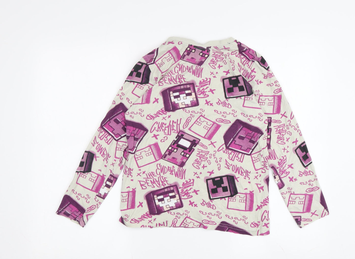 Minecraft Girls Multicoloured Long Sleeve T-Shirt, Size S