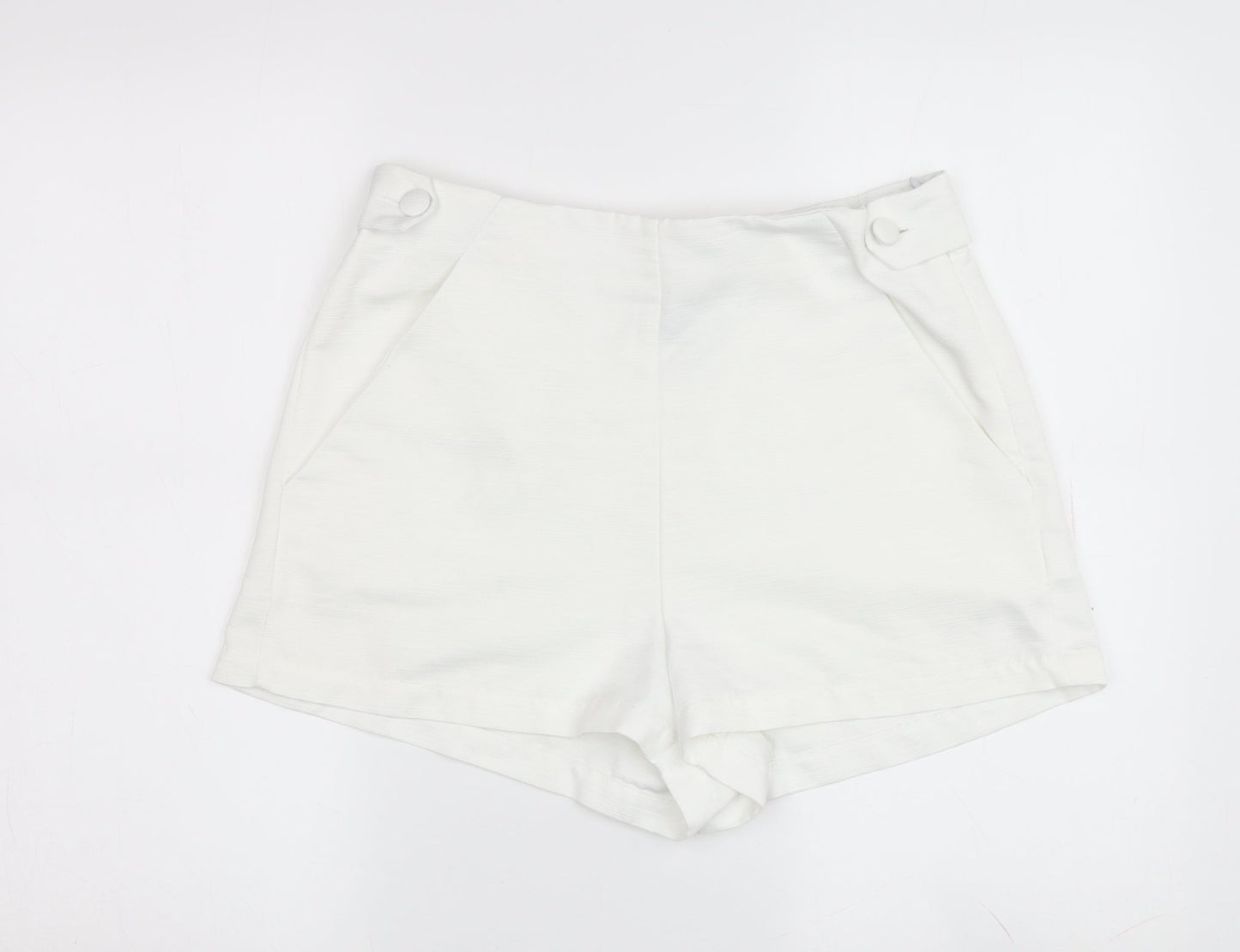 Topshop Women's White Classic Shorts Size 12